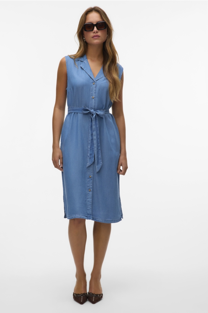 VMBREE SL BLK SHIRT TENCEL DRESS GA 10304888 MEDIUM BLUE DENIM